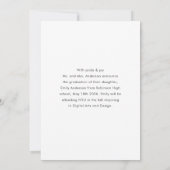 Classic Script Graduation Photo Announcement Aankondiging (Achterkant)