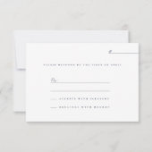 Classic Script Italian Villa Illustration Wedding RSVP Kaartje (Achterkant)