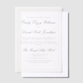 Classic Script Minimalist Wedding Invitation Vellum Uitnodigingen (Offset)