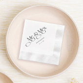 Classic Script Mr. en Mrs Wedding Servet