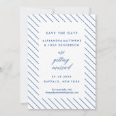 Classic Script Photo Sla het datumportret op Save The Date (Achterkant)