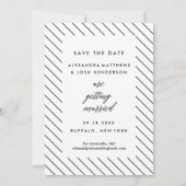 Classic Script Photo Sla het datumportret op Save The Date (Achterkant)