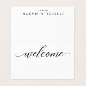 Classic Script Place Cards - Escort Kaarten (Buitenkant ongevouwen)