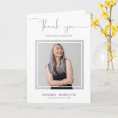 Classic Script Sympathie Bedankt voor je fotokaart Kaart (Gele Bloem)