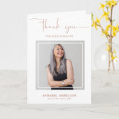 Classic Script Sympathie Bedankt voor je fotokaart Kaart (Gele Bloem)