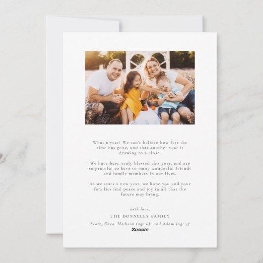 Classic Script Vrolijk Kerstfeest Multi Photo Holi Feestdagenkaart (Achterkant)