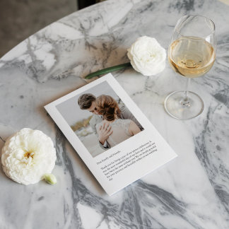Classic Script Wedding Dank u kaart met aangepaste