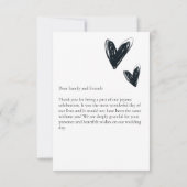 Classic Script Wedding Dank u kaart met foto (Achterkant)