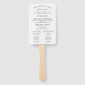 Classic Script Wedding Program and Timeline Handwaaier (Achterkant)