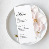 Classic Script Wedding Reception Menu