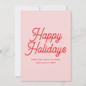 Classic Script Whimsical Elegant Happy Holidays Feestdagenkaart (Voorkant)