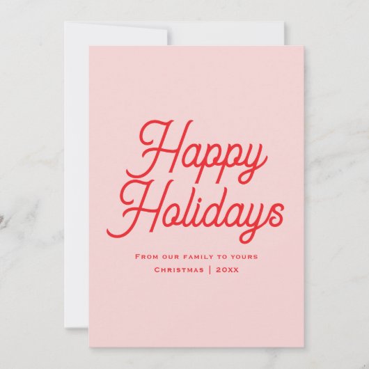 Classic Script Whimsical Elegant Happy Holidays Feestdagenkaart (Voorkant)