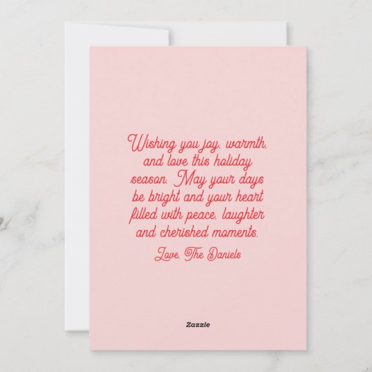 Classic Script Whimsical Elegant Happy Holidays Feestdagenkaart (Achterkant)