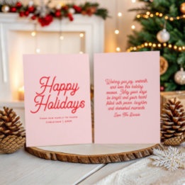 Classic Script Whimsical Elegant Happy Holidays Feestdagenkaart