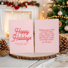 Classic Script Whimsical Elegant Happy Holidays Feestdagenkaart