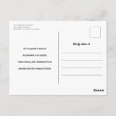 Classic Script White Afstuderen Aankondiging Briefkaart (Achterkant)