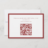 Classic Script Wine Red Coquette Graduation Party RSVP Kaartje (Achterkant)