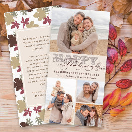  Classic Scrolls Happy Thanksgiving 4 Foto Feestdagenkaart