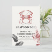 Classic Seafood Boil Verjaardag uitnodiging (Staand voorkant)