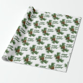 Classic Seasonal Pinecones Prettige feestdagen Wis Cadeaupapier (Uitgerold)