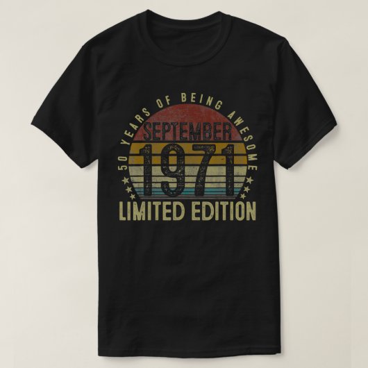  Classic September 1971 Limited Edition 50t T-shirt (Design voorkant)