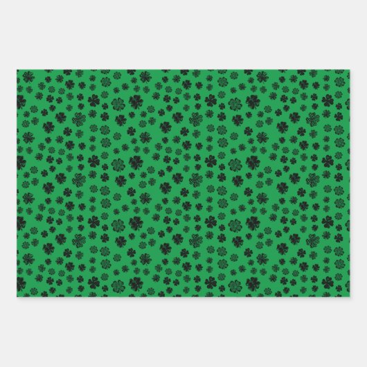 Classic Shamrock Pattern St. Patrick's Day set van Inpakpapier Vel (Voorkant 3)