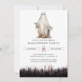 Classic Sheet Ghost | Spooky Bossen Halloween Part Kaart (Voorkant)