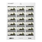 Classic Shells Black Cream - Retouradreslabels Etiket (Full Sheet)