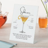 Classic Sidecar Cocktail Pedestal Sign Reclamebord Met Voetstuk (Insitu)