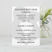 Classic Silhouette Couple Wedding Invitation | Ele Kaart (Staand voorkant)