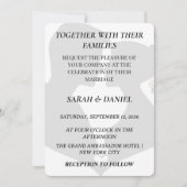 Classic Silhouette Couple Wedding Invitation | Ele Kaart (Voorkant)