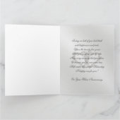 Classic Silver 25th Wedding Jubileum 8.5x11 Kaart (Binnen)