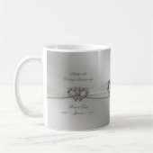 Classic Silver 25th Wedding Jubileum Coffee Mok (Links)
