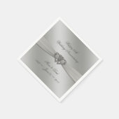 Classic Silver 25th Wedding Jubileum Napkins Servetten (Hoek)