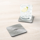 Classic Silver 25th Wedding Jubileum Onderzetters (Rechterzijde)