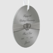 Classic Silver 25th Wedding Jubileum Ornament (voorkant)