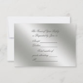 Classic Silver 25th Wedding Jubileum RSVP (Achterkant)