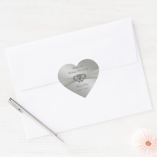 Classic Silver 25th Wedding Jubileum Sticker (Envelop)