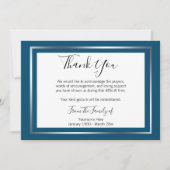 Classic Silver Border Funeral Hartelijk dank Kaart (Voorkant)