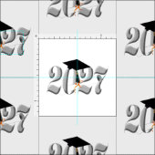 Classic Silver Class of 2027 Graduation Stof (Delen)