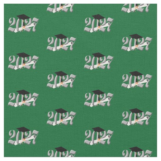 Classic Silver Class of 2027 Graduation Stof (Close Up)