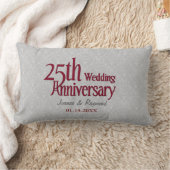 Classic Silver Damask 25th Wedding Jubileum Kussen (Deken)