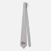 Classic Silver Damask 25th Wedding Jubileum Stropdas (Voorkant)