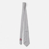 Classic Silver Damask 25th Wedding Jubileum Stropdas (Achterkant)