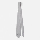 Classic Silver Damask 25th Wedding Jubileum Stropdas (Voorkant)