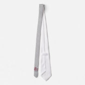 Classic Silver Damask 25th Wedding Jubileum Stropdas (Achterkant)