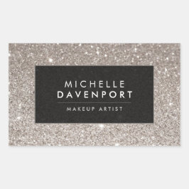 Classic Silver Glitter make-up artiest Stickers