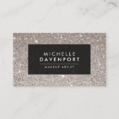 Classic Silver Glitter make-up artiest Visitekaart Visitekaartje (Voorkant)