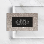 Classic Silver Glitter make-up artiest Visitekaart Visitekaartje