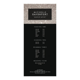 Classic Silver Glitter Make-up Artist Rack Kaart